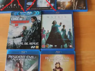 5 blandede blu-ray science fiction