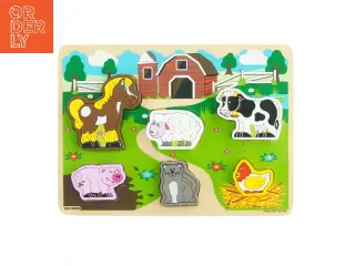 Træpuslespil med bondegårdsdyr fra Kids Wood (str. 28,5x21 cm)