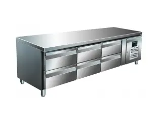 Lavt kølebord med 6 skuffer B1795 x D700 x H670 mm