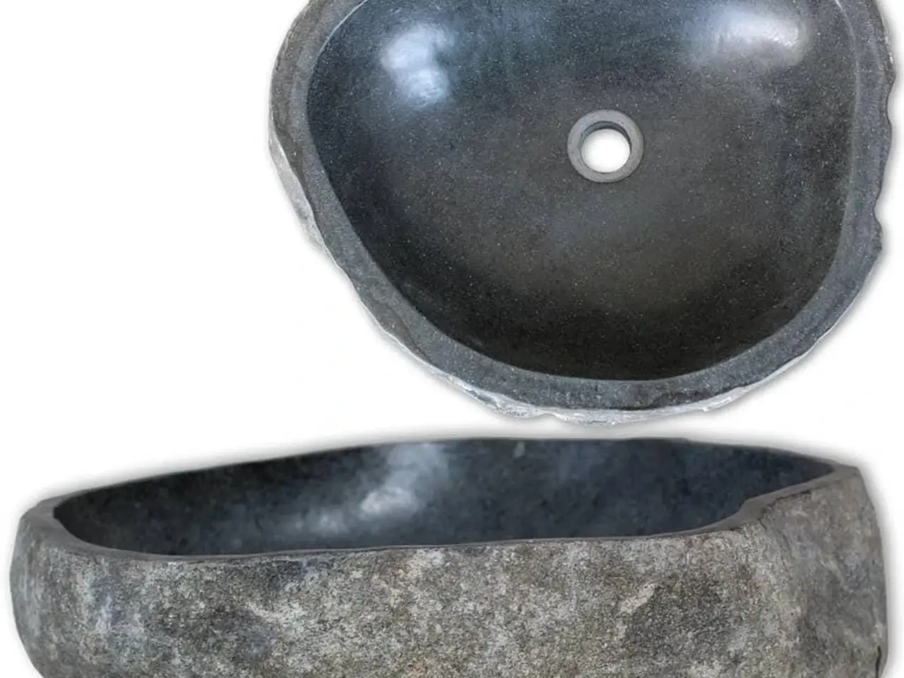Billede 1 - Håndvask (29-38) x (24-31) cm oval flodsten