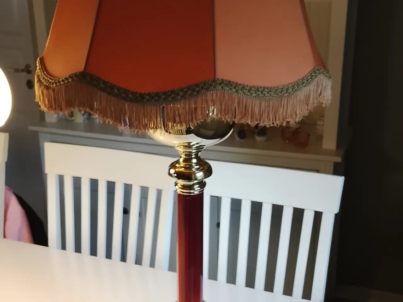 Billede 2 - Stor elegant og flot gammel messing bordlampe 