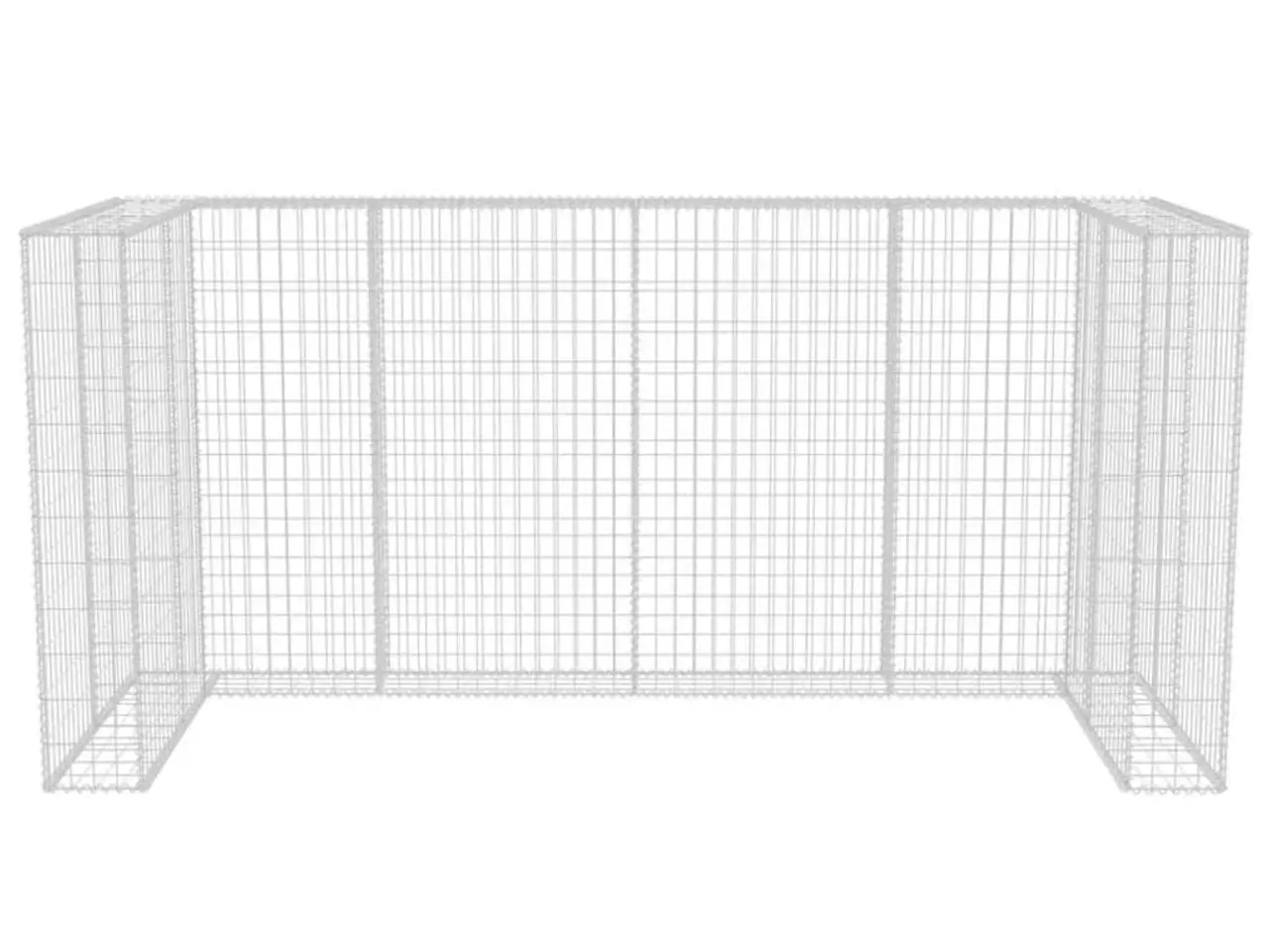 Billede 7 - Gabionafskærmning til 3 affaldsbeholdere - 250 x 100 x 120 cm