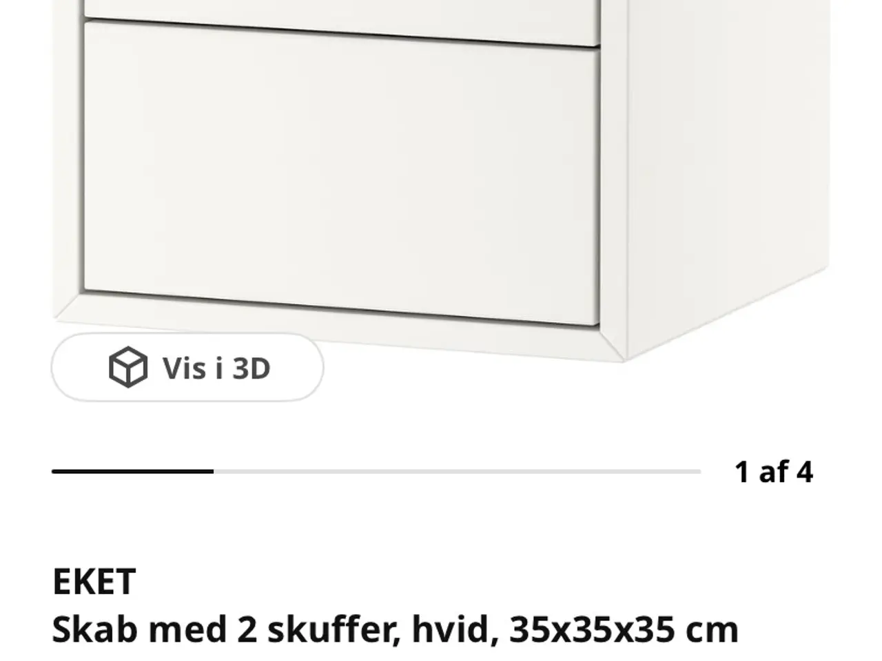 Billede 5 - 2x ecket hhv hvid med skuffer og grå 