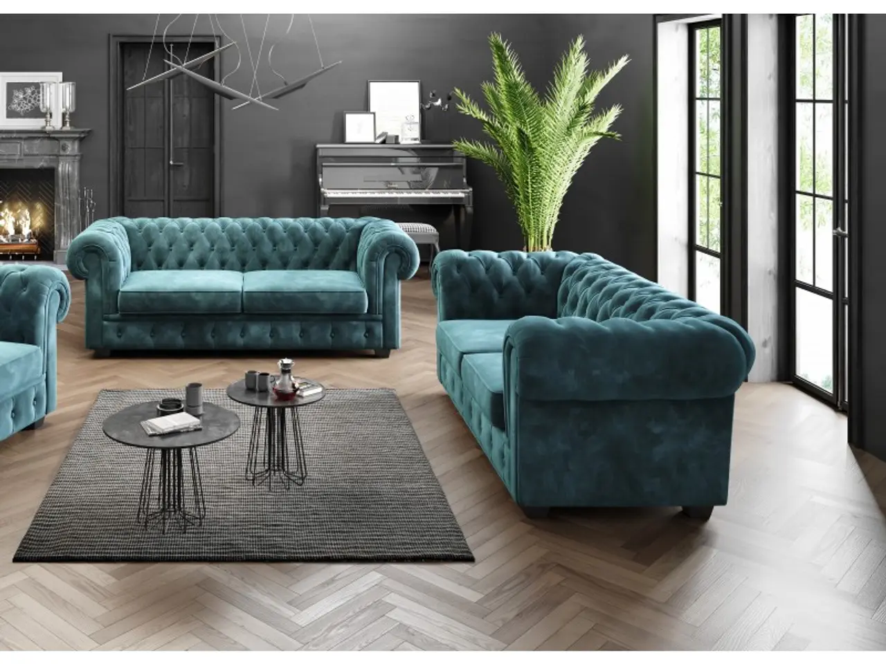 Billede 2 - Chesterfield Manchester 2+3 pers sofasæt