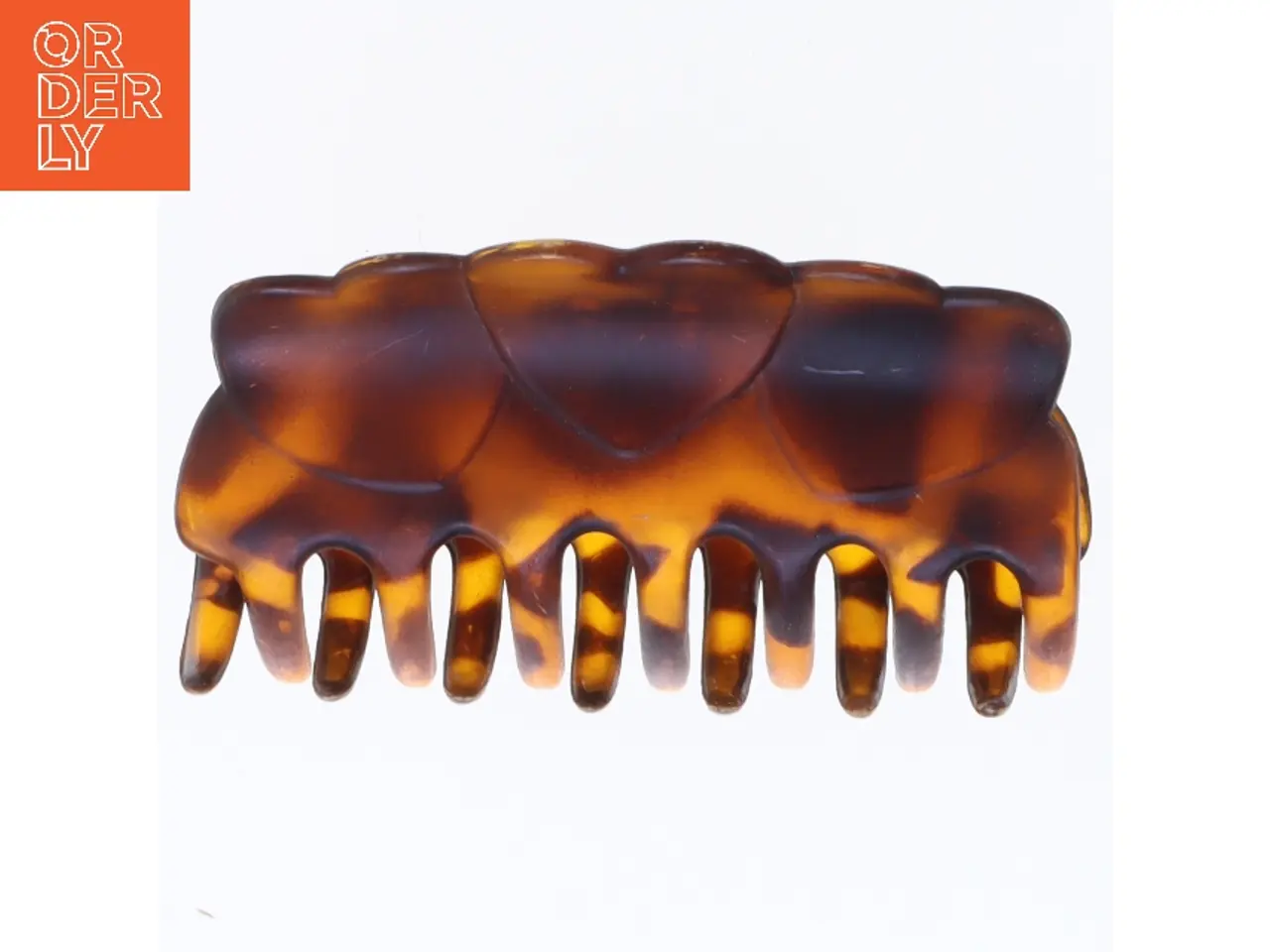 Billede 1 - Lille hårklemme i skildpadde-look plast (str. 9x4 cm)