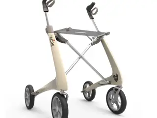 Rollator - ByACRE Carbon Ultralight - Cremehvid - WIDE/KOMFORT