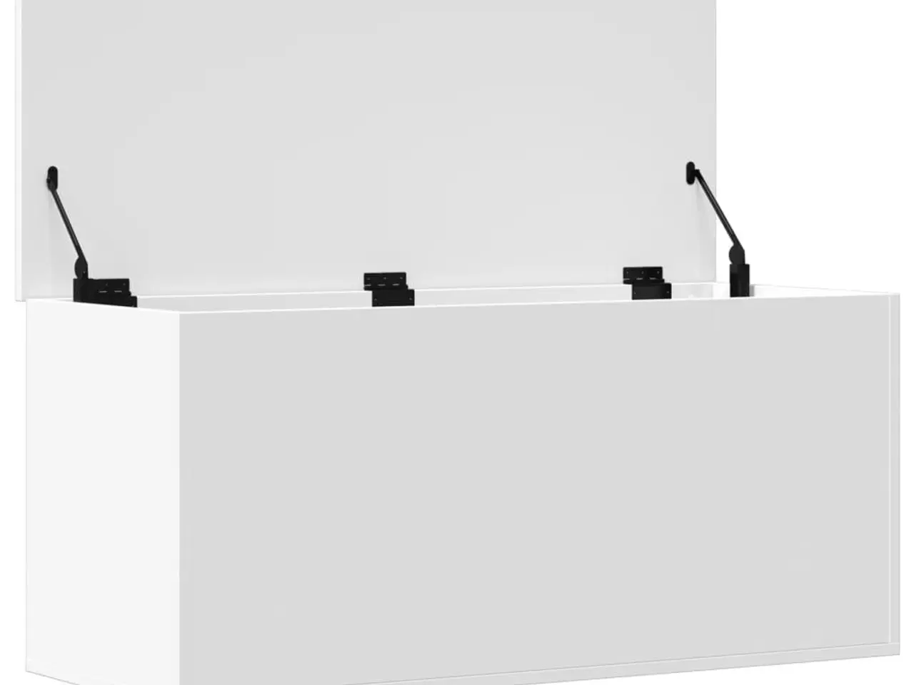 Billede 7 - Opbevaringsboks 100x42x46 cm konstrueret træ hvid