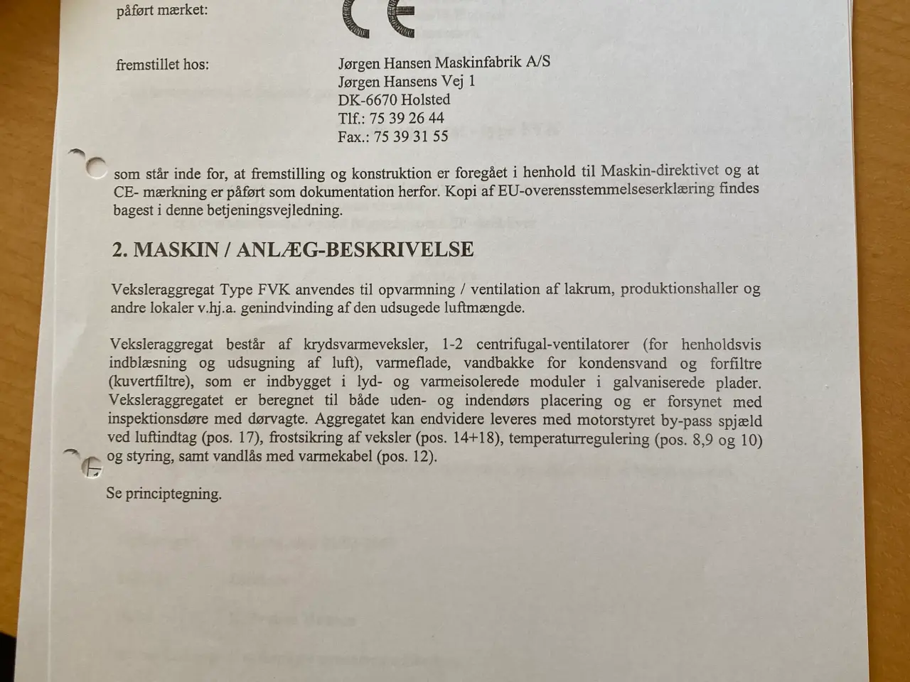 Billede 2 - Ventilationsanlæg med krydsvarmeveksler