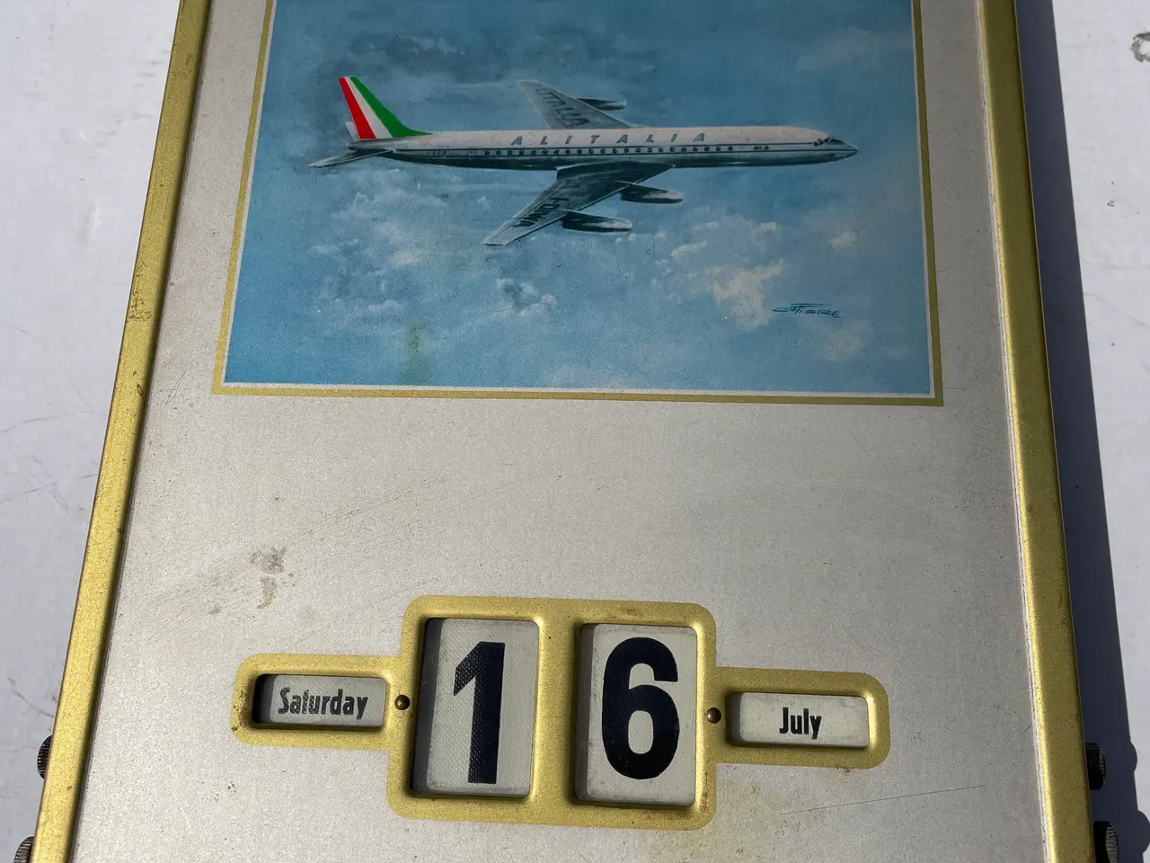 Billede 1 - Gl. reklame for flyselskab