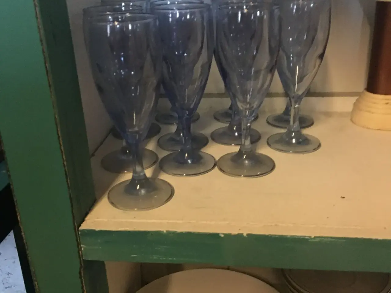 Billede 1 - Blå champagne glas