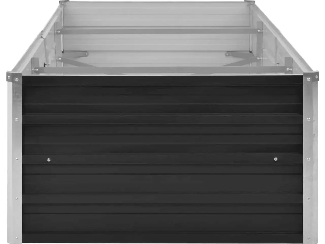 Billede 3 - Hævet plantekasse 240×80×45 cm i galvaniseret stål - antracitgrå