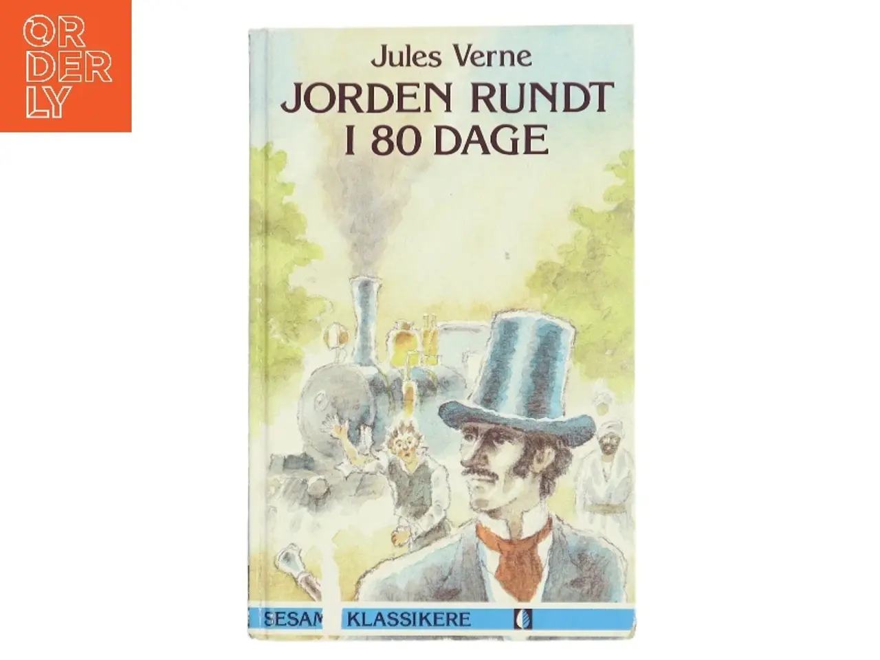 Billede 1 - Jorden rundt i 80 dage af Jules Verne (Bog)