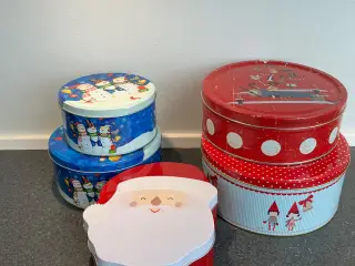 Charmerende sæt med 4 julekagedåser