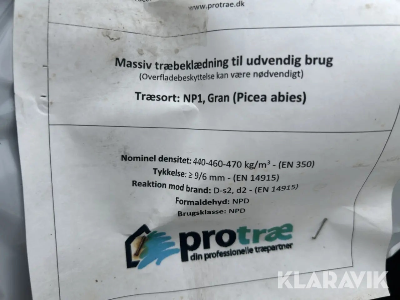 Billede 3 - Træbeklædning Protræ 1 på 2 sort 140 styk