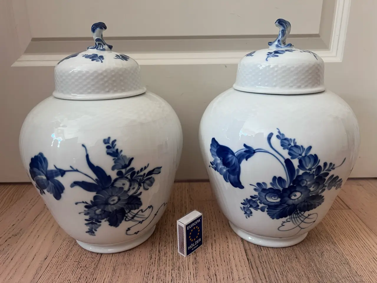 Billede 6 - Rigtig store Royal Copenhagen blå blomst låg vaser