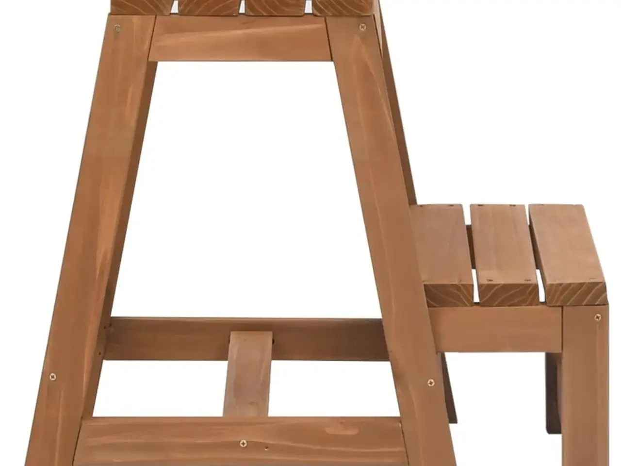 Billede 3 - Sammenklappelig trinstol i massivt fyrretræ - 39 × 38 × 45 cm