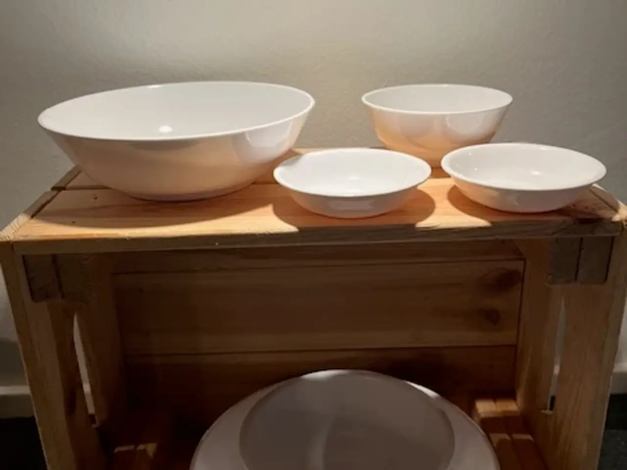 Billede 2 - Sæt med 6 hvide melaminskåle – Perfekt til outdoor