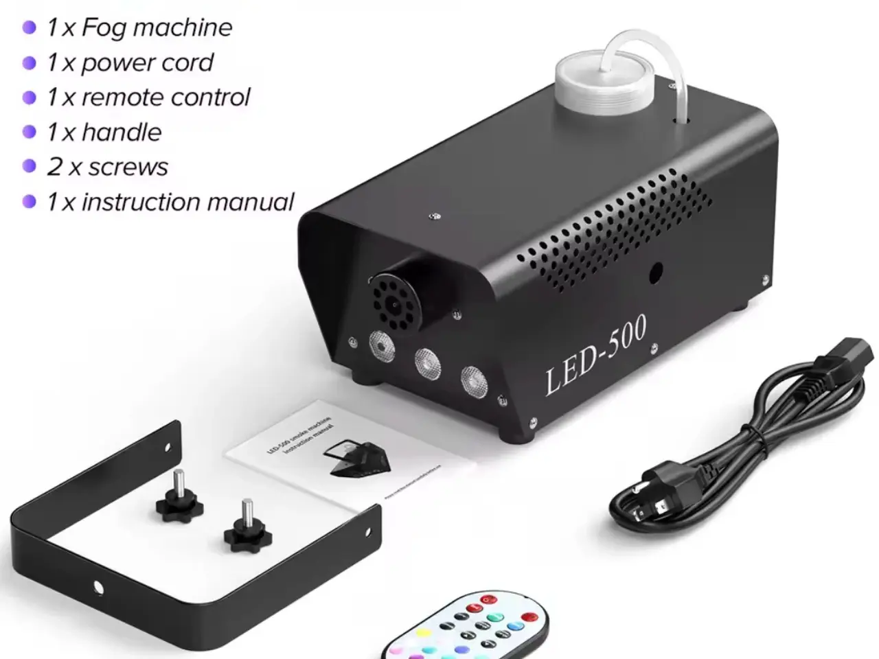 Billede 4 - Røgmaskine 500Watt LED inkl.5L væske