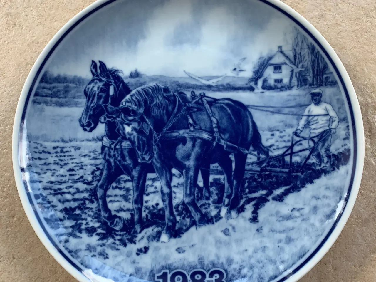 Billede 1 - Original landbrugsplatte landmand 1983