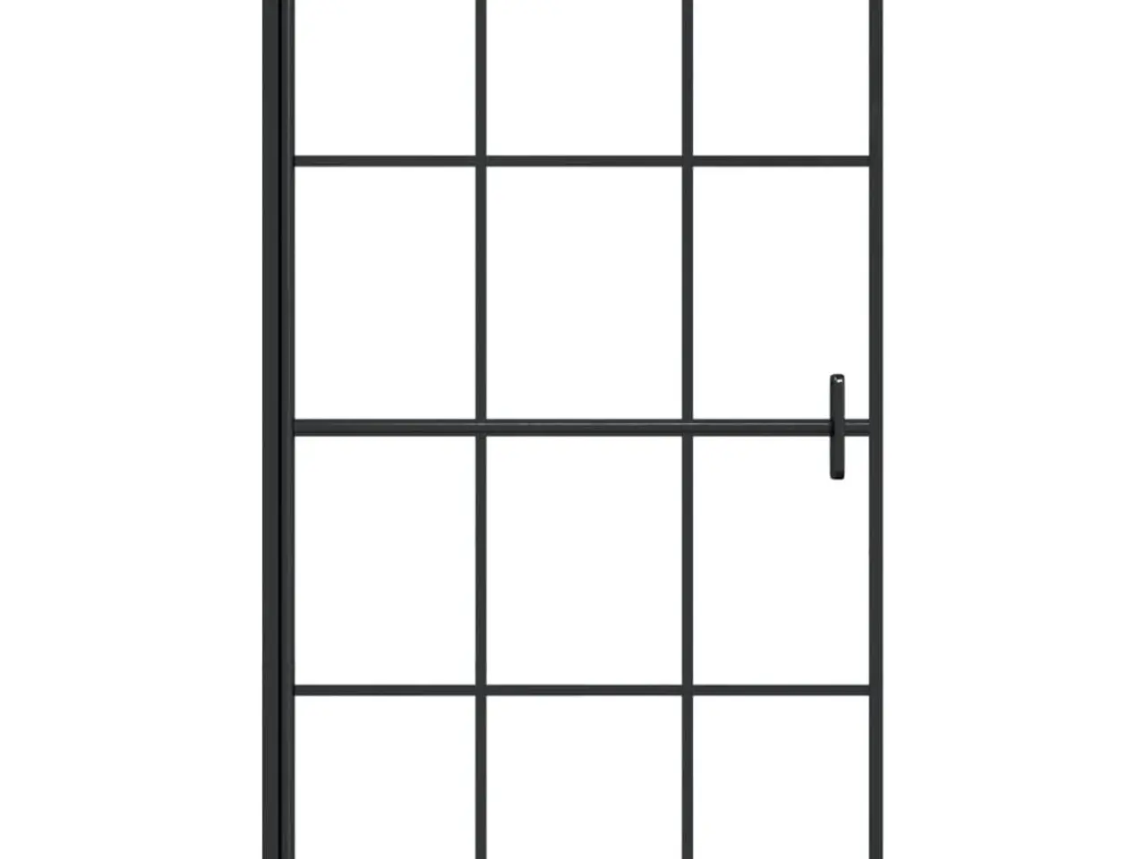 Billede 3 - Bruseafskærmning 80 × 140 cm i sikkerhedsglas - sort ramme