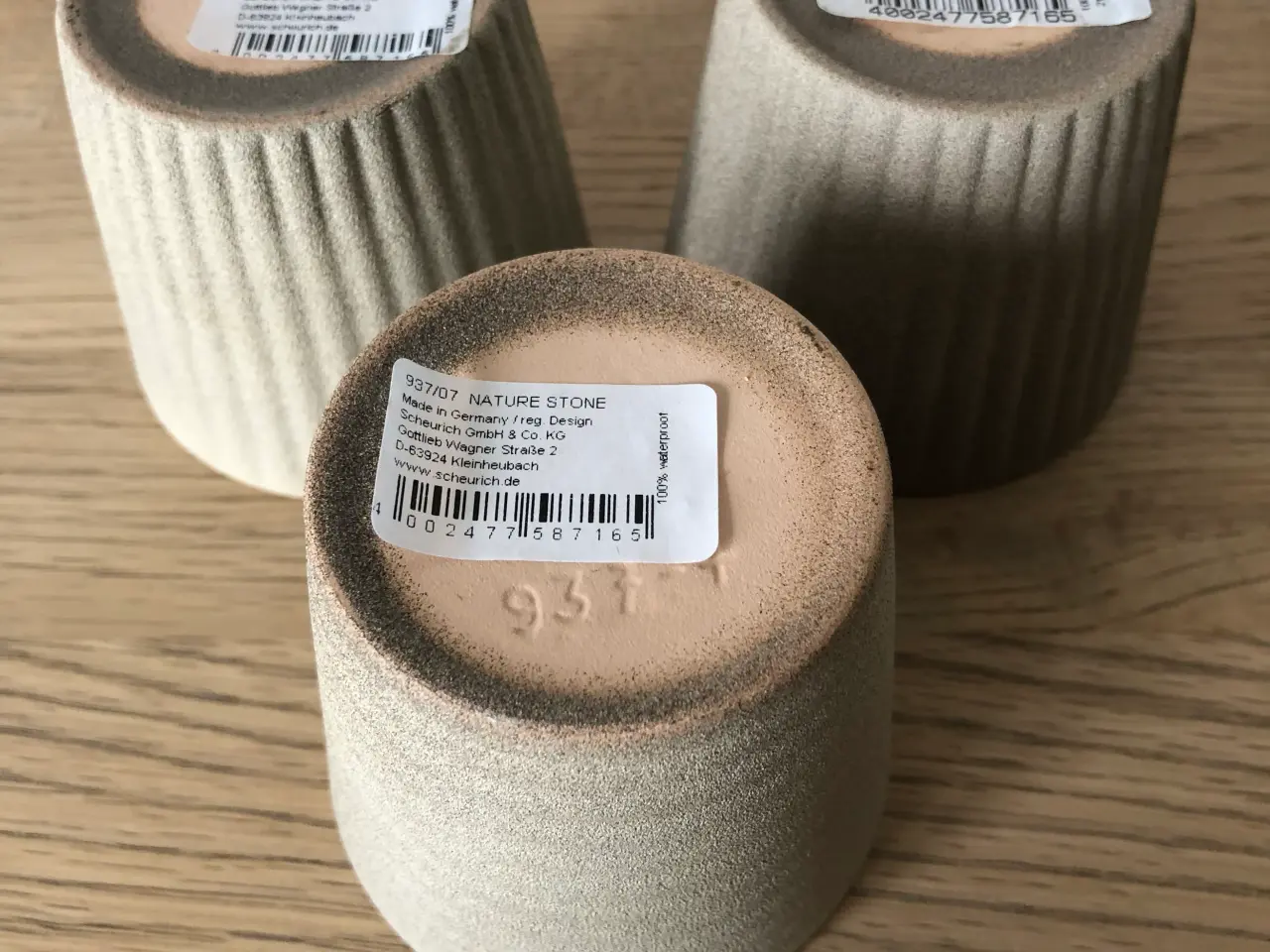 Billede 4 - 3 små urtepotteskjulere i natursten