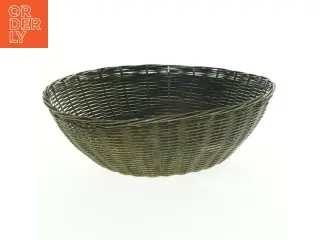 Sølv Fil de Fer Flettet Metal Kurv (str. Diameter 23 cm h 7 cm)