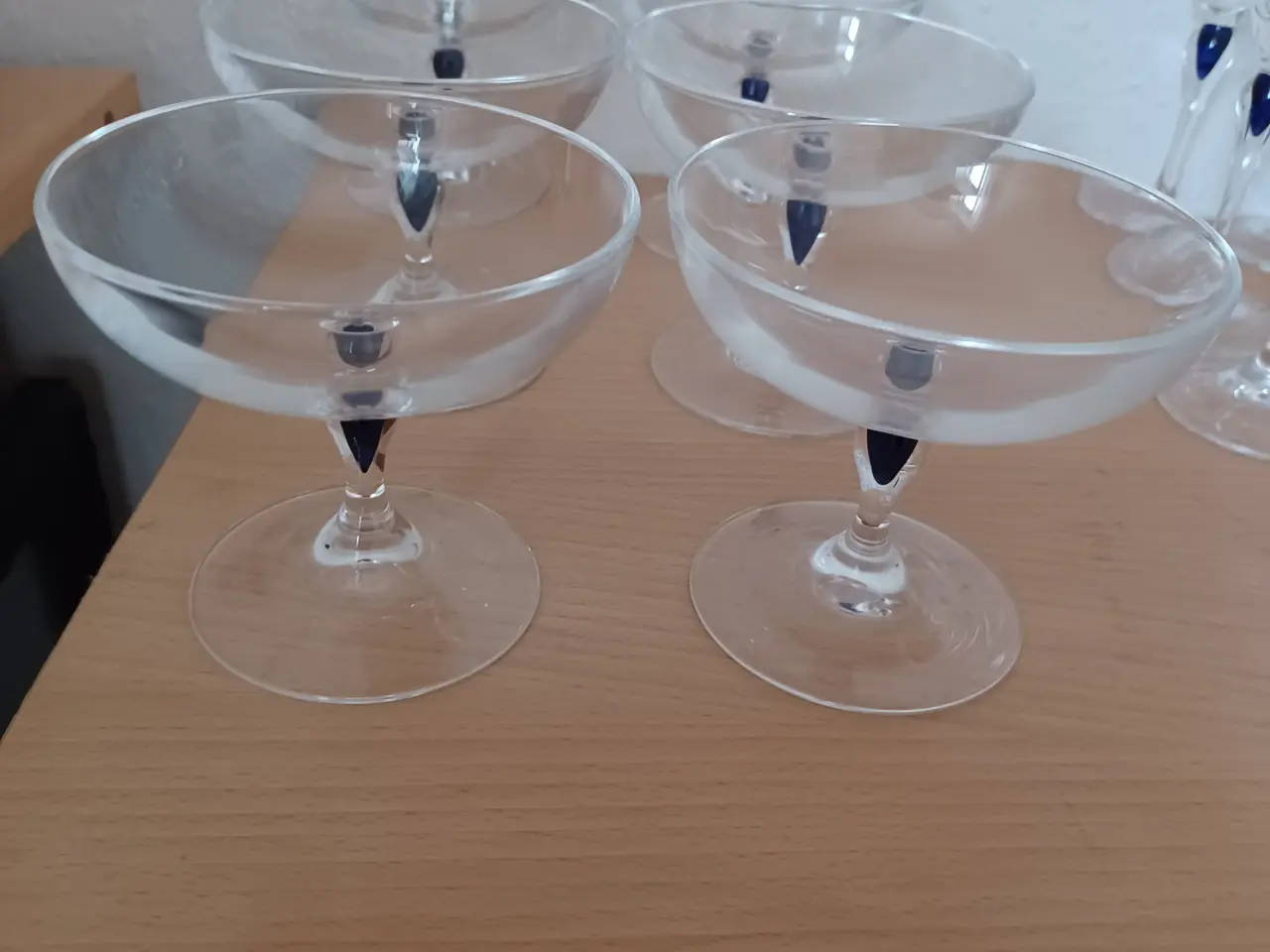 Billede 9 - 94 stk Blå Safir krystal glas