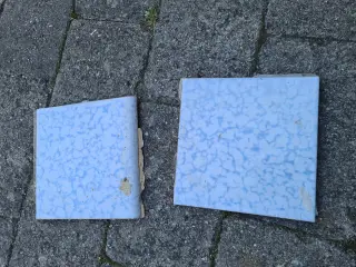 Knabstrup fliser med blå mønster