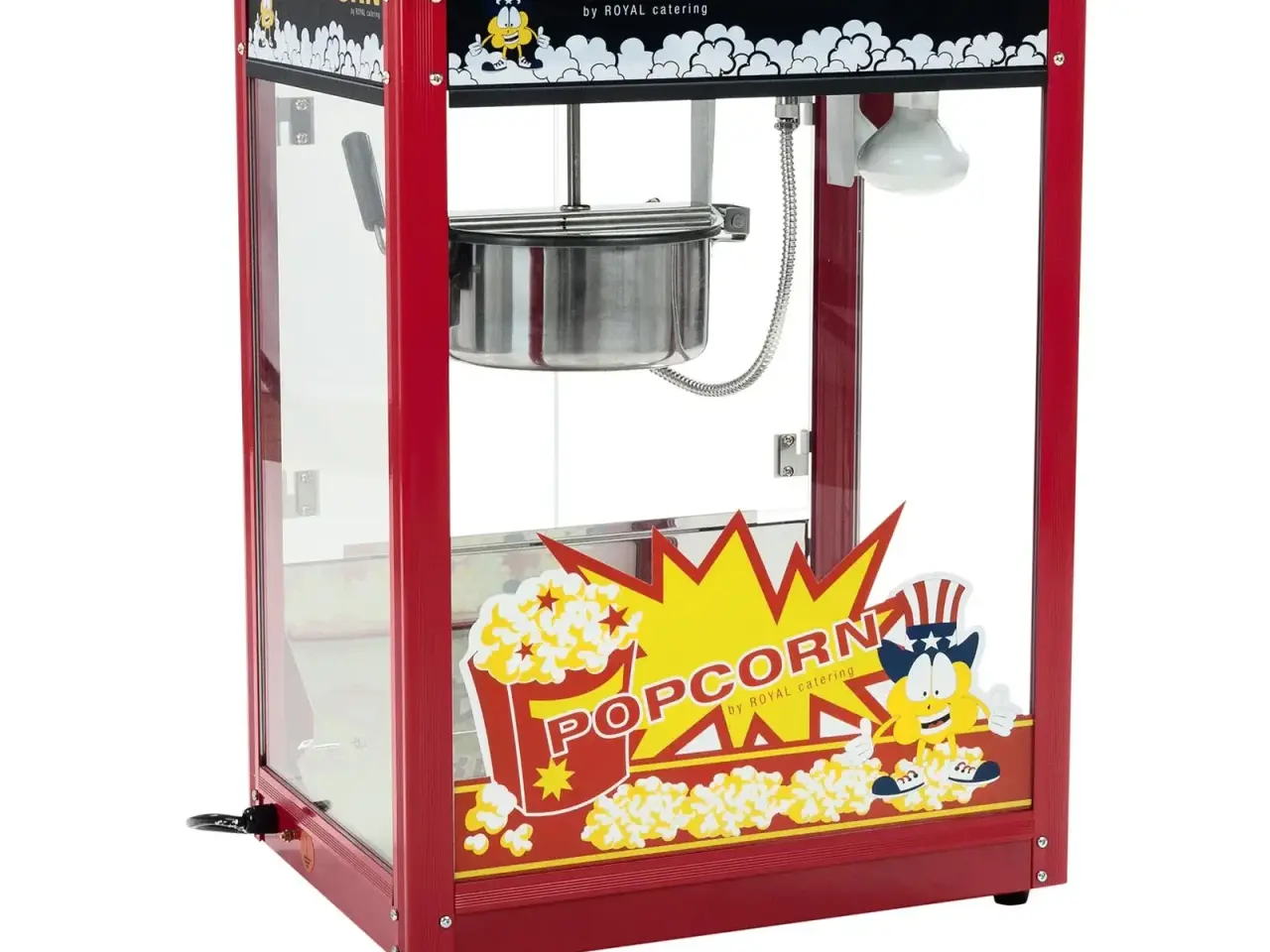 Billede 5 -  Popcornmaskine med vogn 88 L – 1600 W – rød
