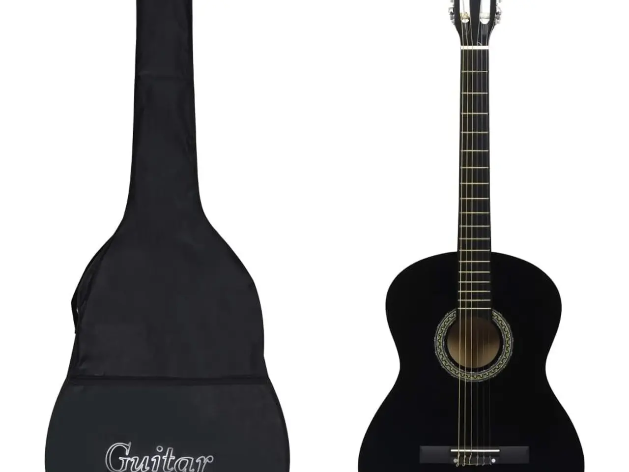 Billede 3 - Klassisk guitarsæt 4/4 39" - 12 dele - sort