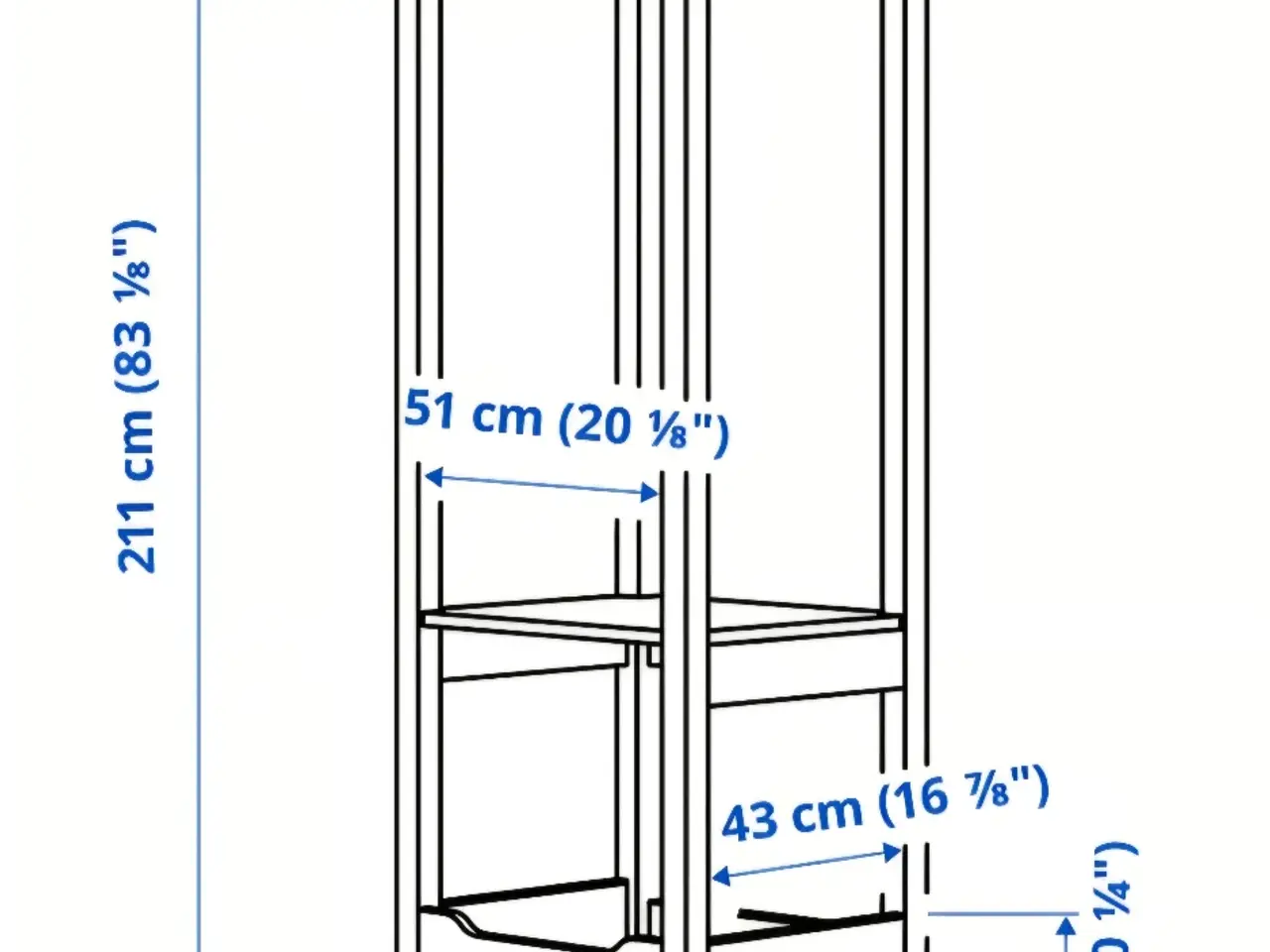 Billede 2 - Åben garderobe Ikea IDANÄS