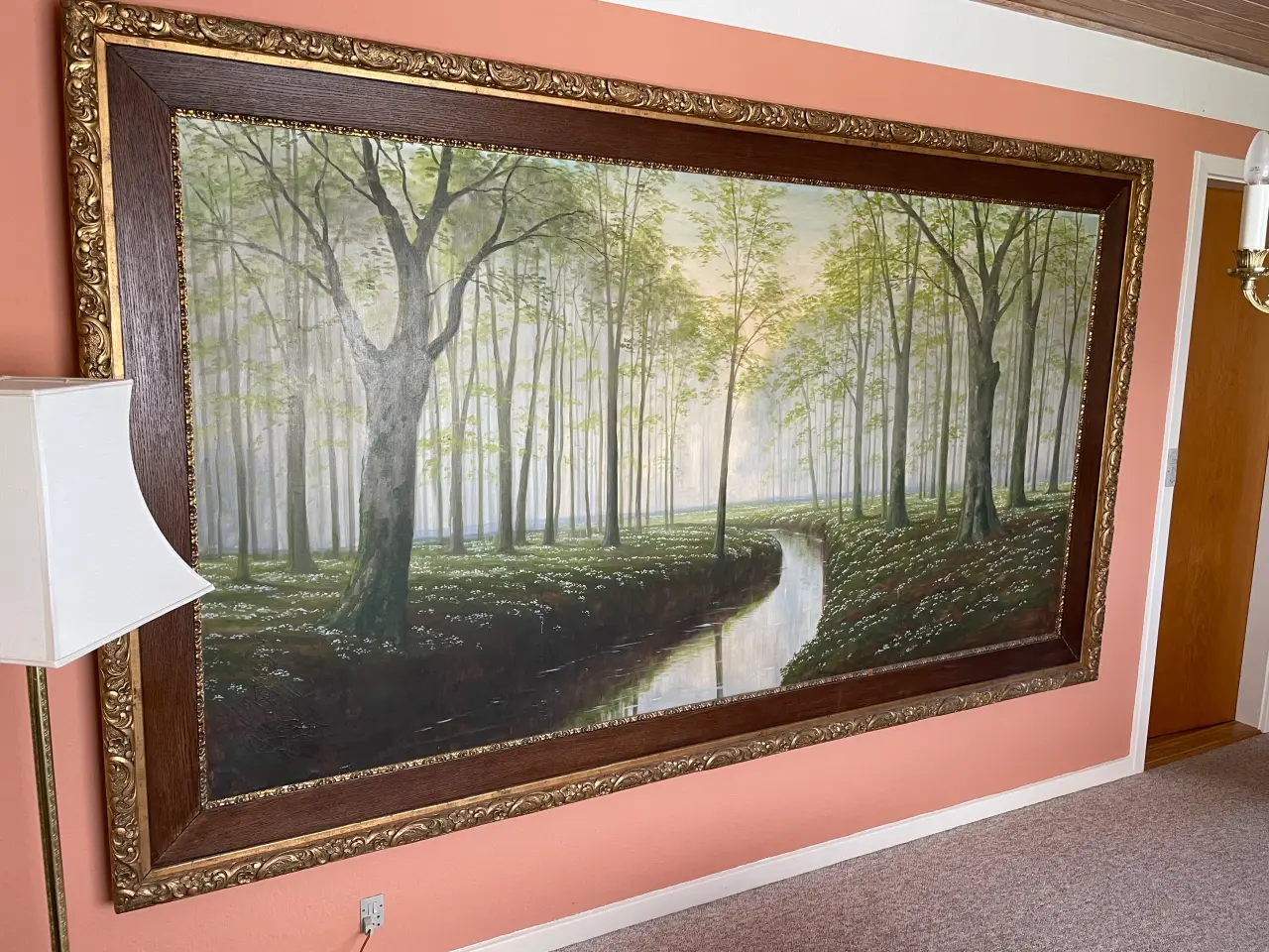 Billede 2 - Maleri, 275x160 cm, af skovparti