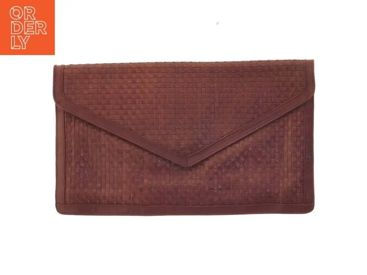 Billede 1 - Flet Læder Clutch Taske(str. 29 x 17 cm)