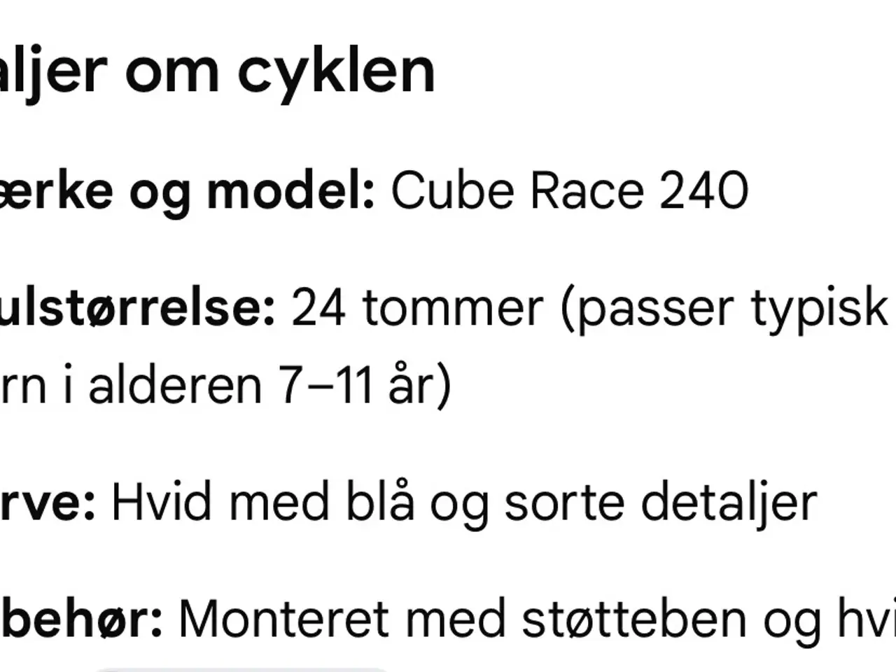 Billede 5 - Cube  Børnecykel 26”