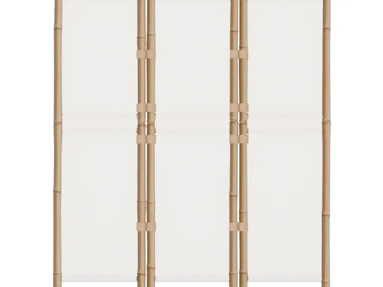 Billede 4 - Rumdeler med 3 paneler i bambus og cremehvid kanvas - 120 x 180 cm