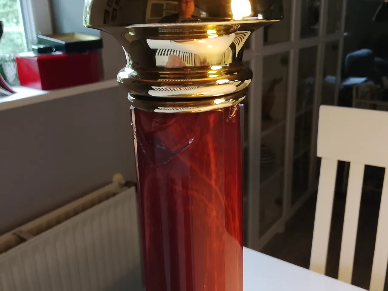 Billede 3 - Stor elegant og flot gammel messing bordlampe 