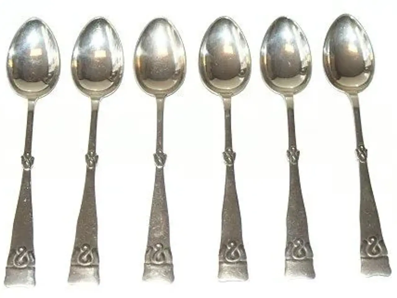 Billede 1 - spiseskeer Frederik d. VIII, 3tornet sølv