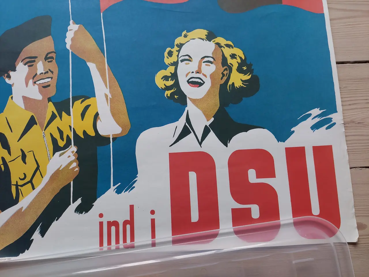 Billede 6 - DSU jubilæumsplakat (48x68) – "Socialismens Fane"
