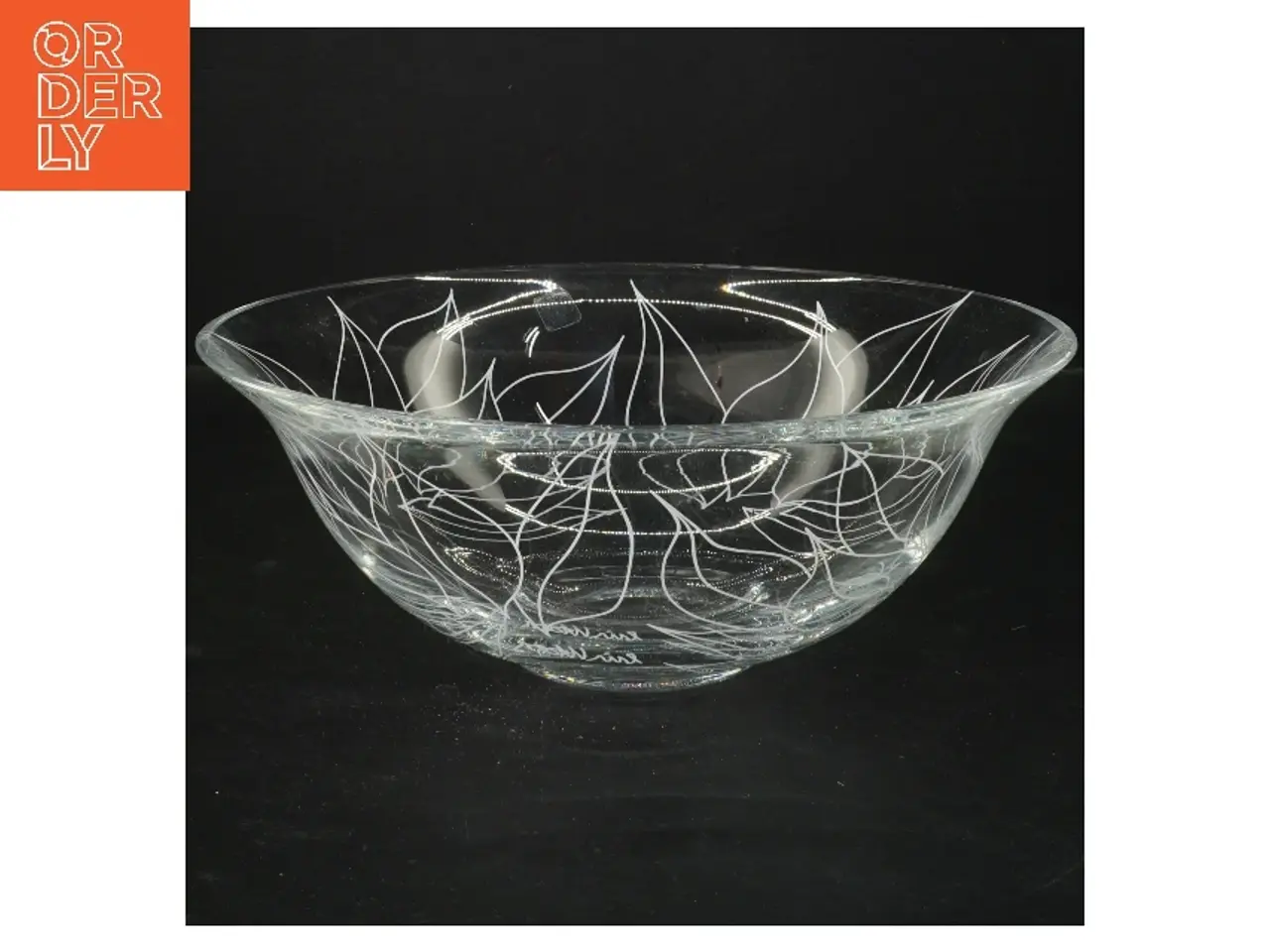 Billede 1 - Dekorativ glasskål (str. 24x10 cm)