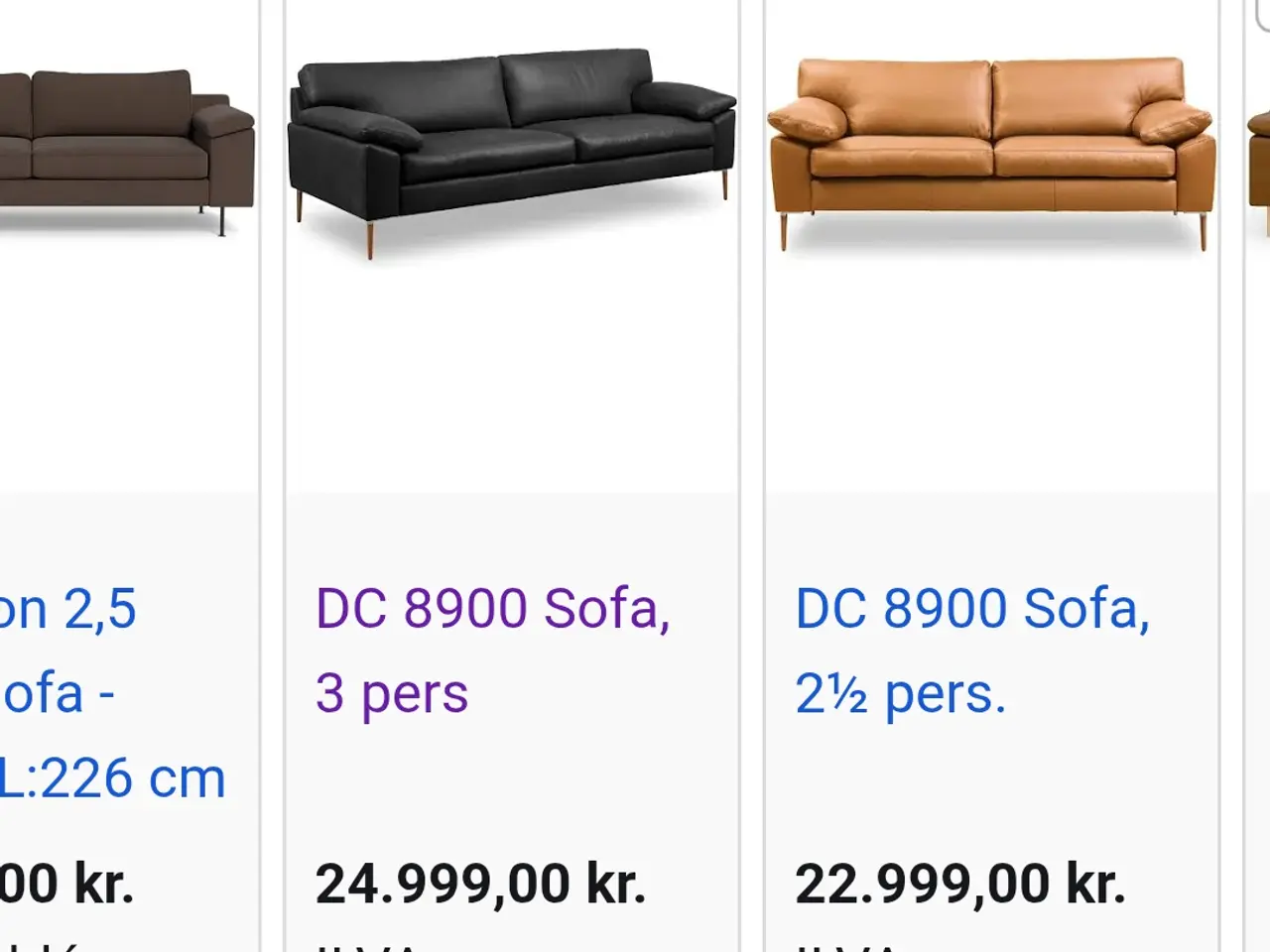 Billede 1 - DC 8900 lædersofa