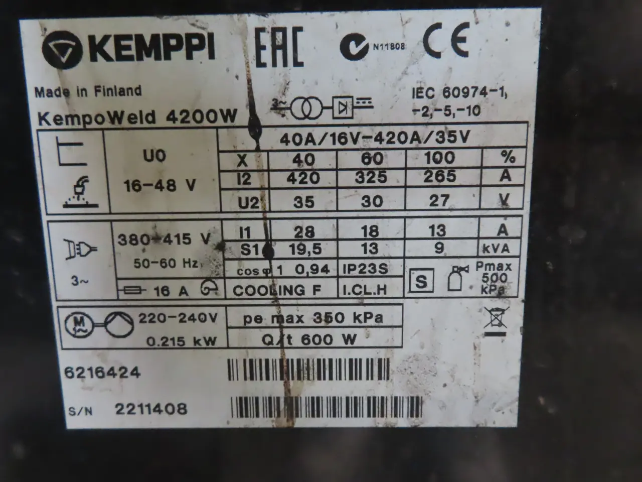 Billede 11 - Svejser KEMPPI KEMPOWELD 4200W