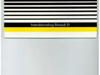 Instruktionsbog, Renault 19.