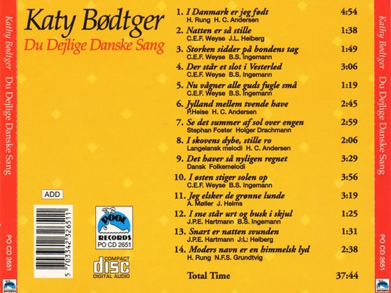 Billede 2 - Katy Bødtger – Du Dejlige Danske Sang – CD