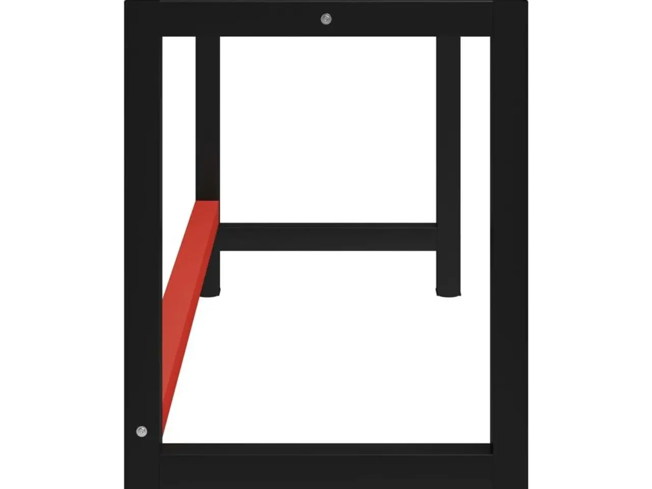 Billede 3 - Stel til arbejdsbænk 150 × 57 × 79 cm - metal, sort/rød