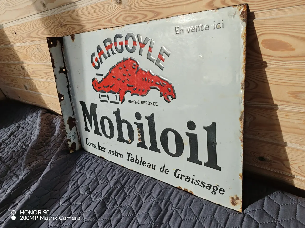 Billede 2 - Emaljeskilt mobiloil (evt bytte)
