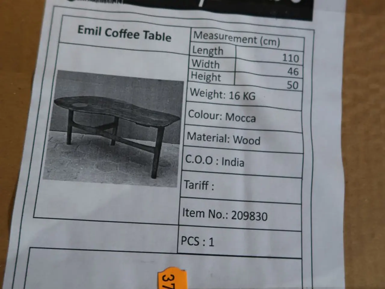 Billede 1 - Sofabord KILROY INDBO Emil Coffee Table