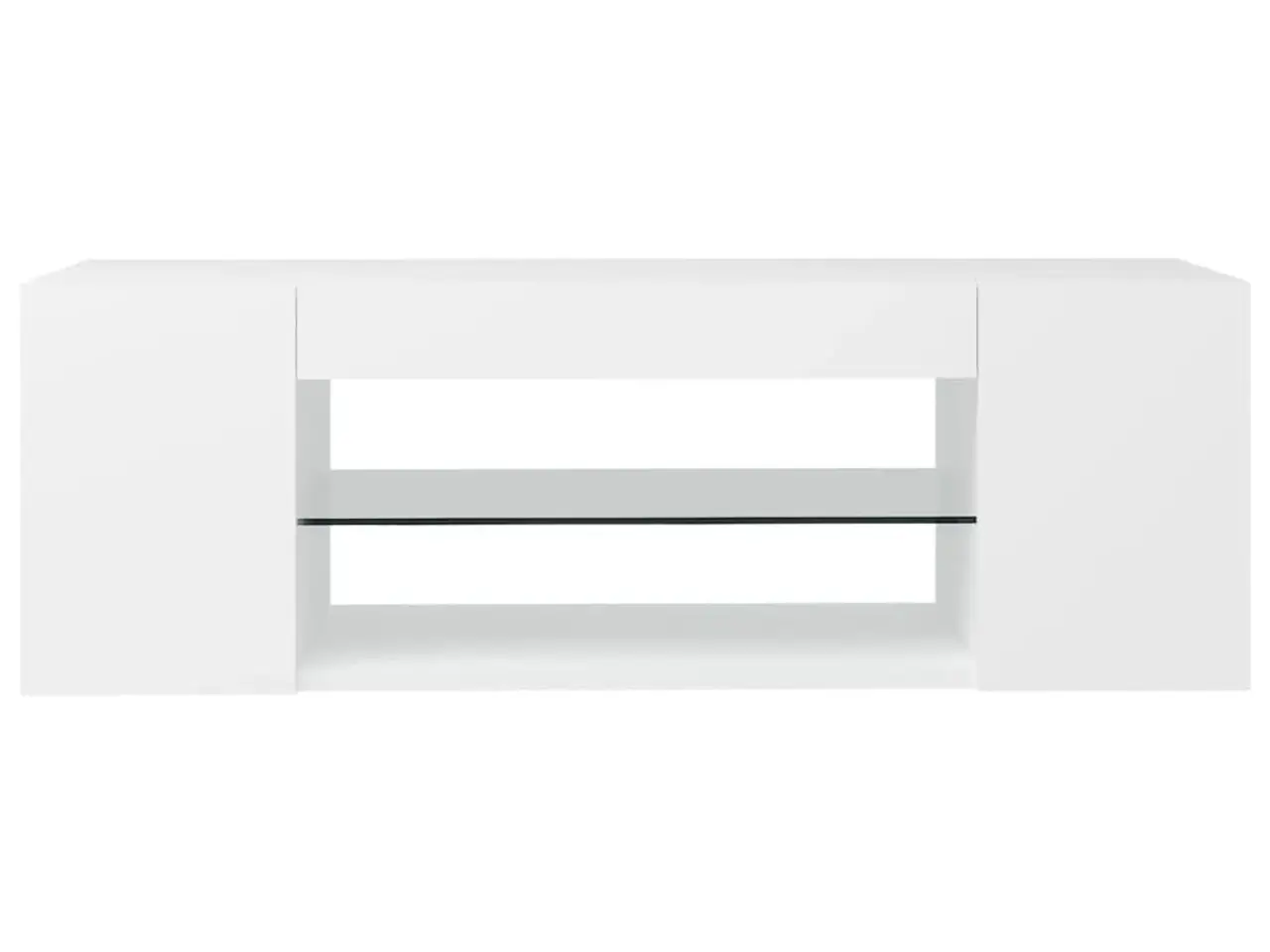 Billede 7 - Tv-skab med LED-lys 90x39x30 cm hvid