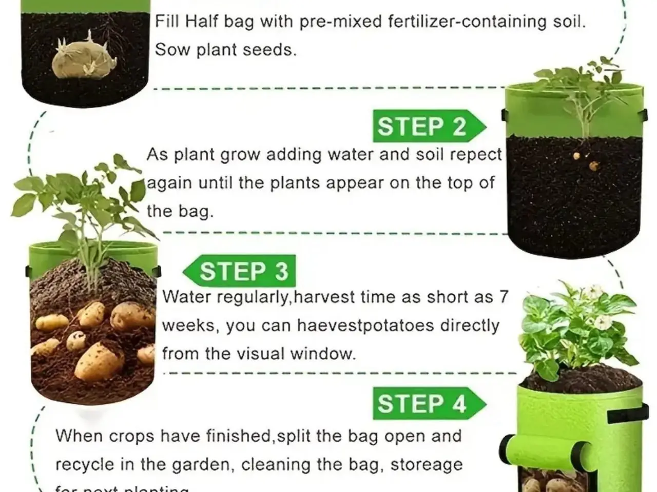 Billede 4 - Plantepose / plantekasse 10 gallon (kartofler/grøntsager)
