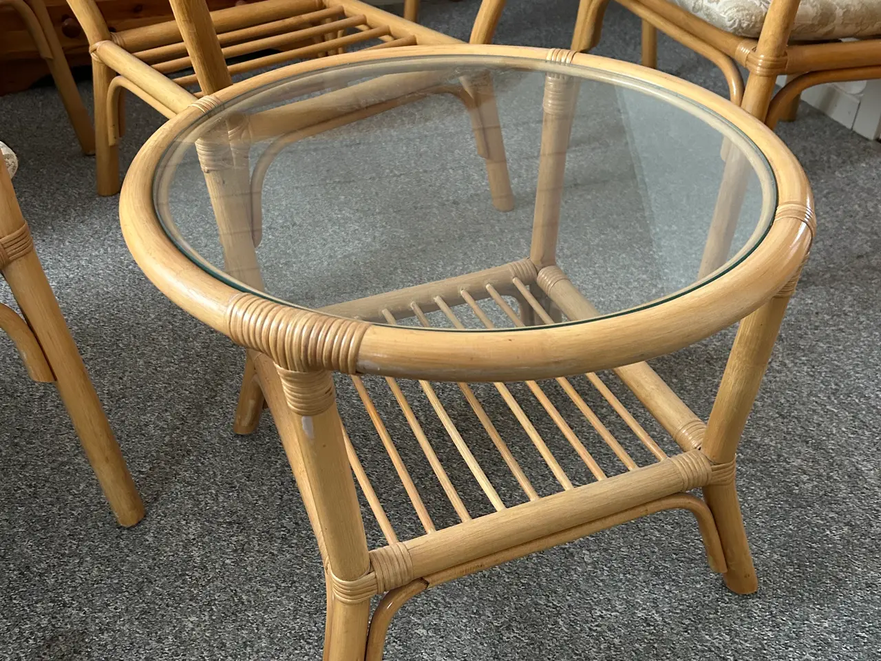 Billede 3 - Bambus / Rattan sæt fra 1970’erne