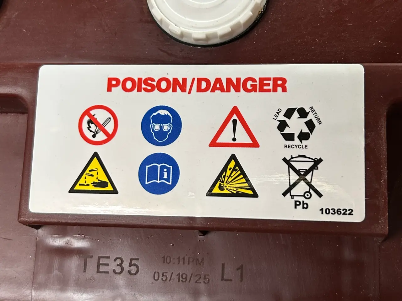 Billede 5 - Traktionsbatterier TROJAN MOTIVE TE35